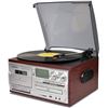 Image 1 : LoopTone Vinyl Record Player 9 in 1 3 Speed Bluetooth Vintage Turntable CD Cassette Player AM/FM Rad