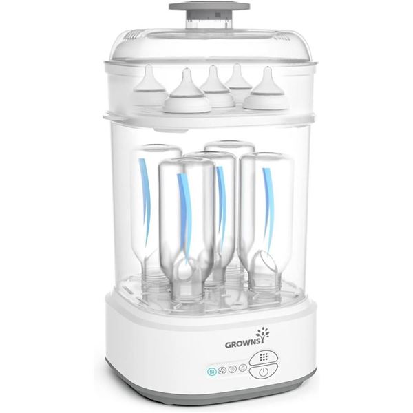 GROWNSY Bottle Sterilizer and Dryer, Electric Steam Baby Bottle Sterilizer
