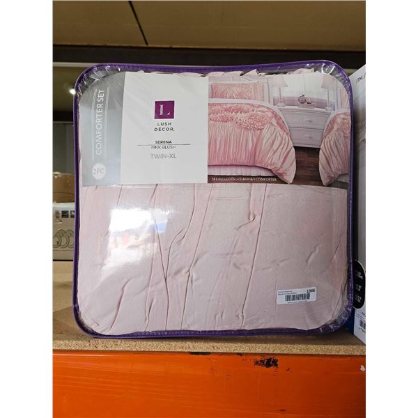 Lush Decor  Serena Pink Blush Twin XL Size Pink Comfortor Set
