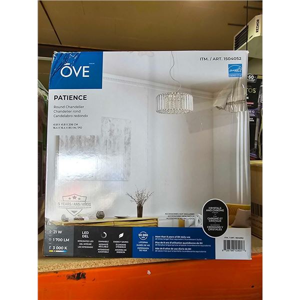 Ove Patience Round Chandilier with Integrated LED 16.4x16.4x81.1"