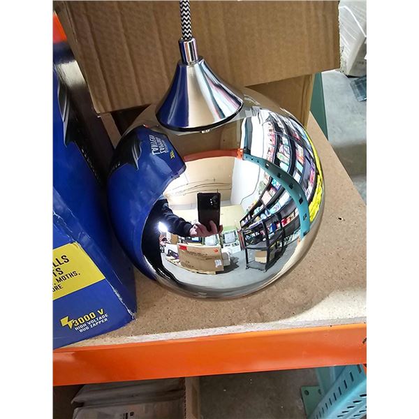 Mirrored Globe Hanging Light