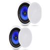Image 1 : 2-Way In-Wall In-Ceiling Speaker System - Dual 6.5 Inch 250W Pair of Hi-Fi Ceiling Wall Flush Mount 