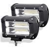 Image 1 : BAOLICY LED Light Bars Spot Flood Combo Beam Offroad Driving Fog Lights 5inch LED pod Lights Waterpr