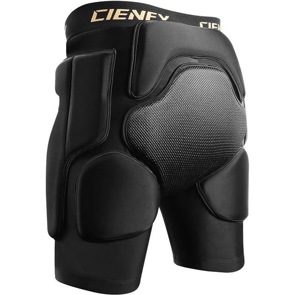 Cienfy 3D Hip Protective Padded Shorts EVA Tailbone Pad Impact Gear for Skiing Skating Snowboarding 