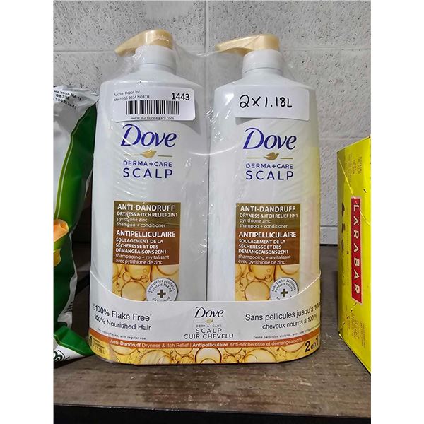 Dove Derma Care + Scalp 2-in one Shampoo & Conditioner 2x1.18L