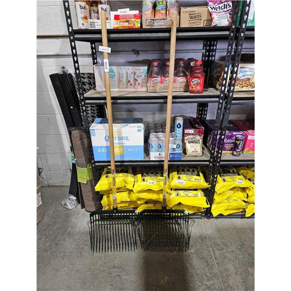 Lot of 2 Durafork Garden Rakes