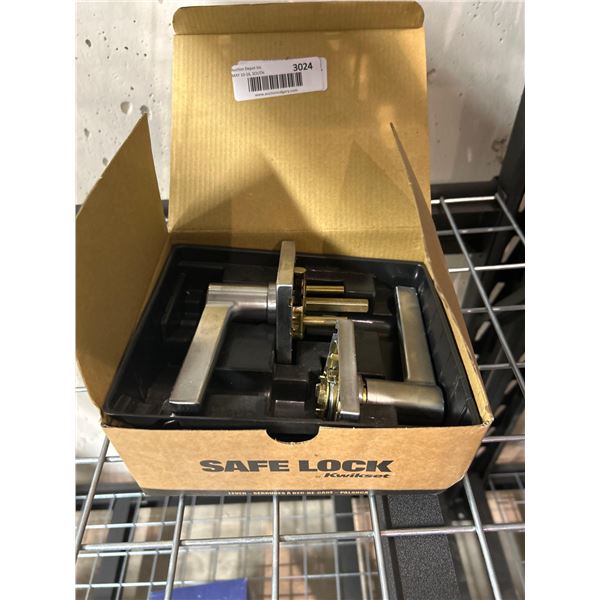 Safe Lock by Kwikset stainless steel passage door handles