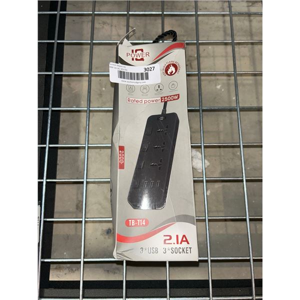 IQ Power power bar with 3 USB outlets and 3 sockets