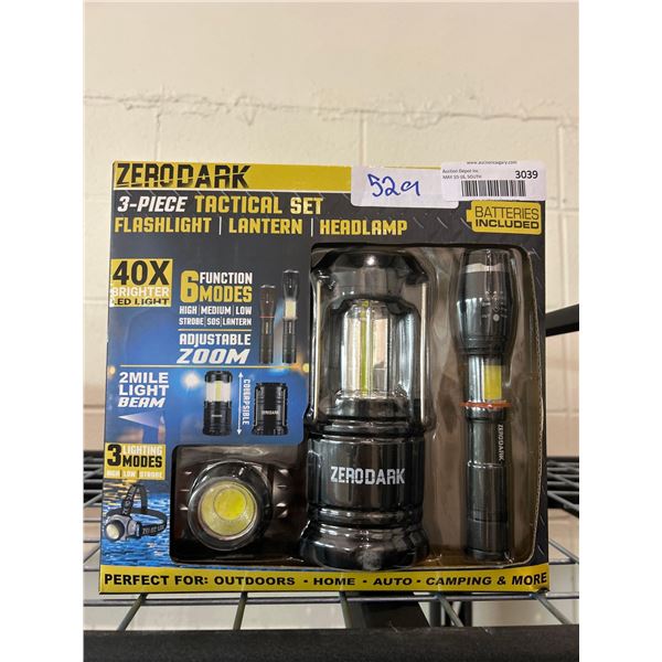 Zero Dark 3 piece tactical flashlight set