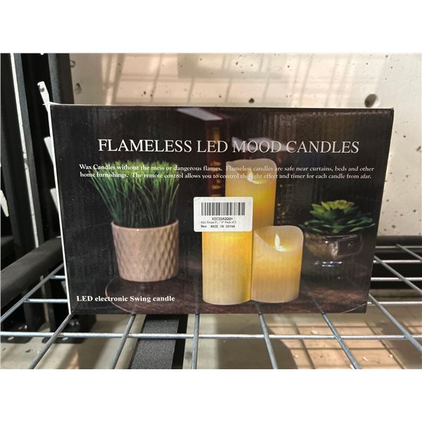 Flameless LED mood candles, pack of 3