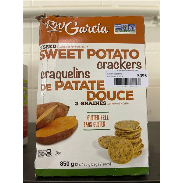 RW Garcia sweet potato crackers 2x425g bags