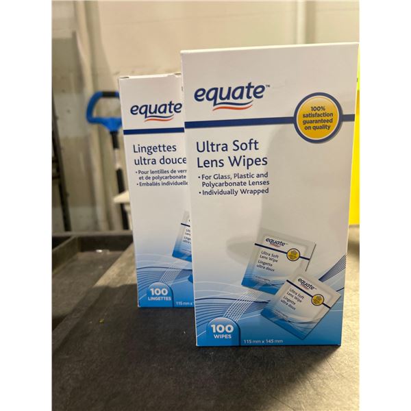 Equate ultra soft lens wipes 2x100 wipes