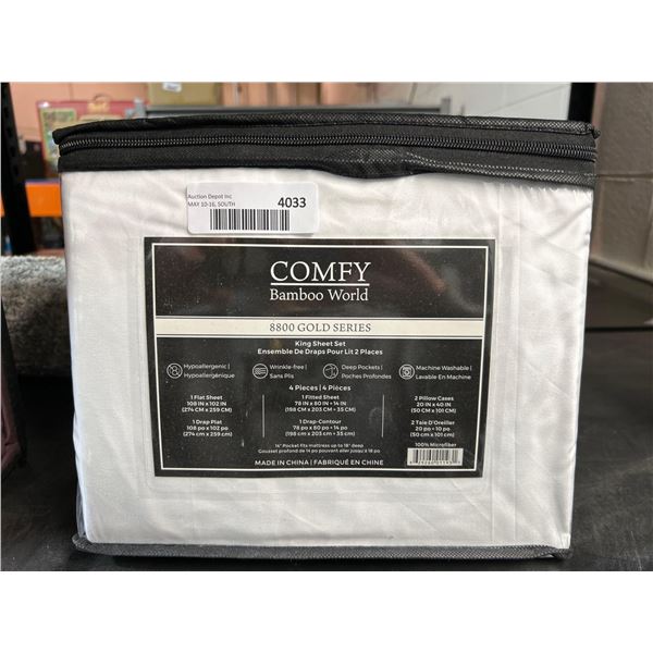 Comfy Bamboo World 8800 gold series King size sheet set