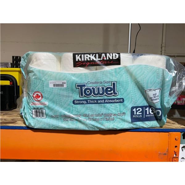 Kirkland signature create-a-size paper towels