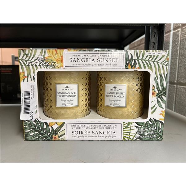 Premium glass candle set Sangria Sunset candles, pack of 2