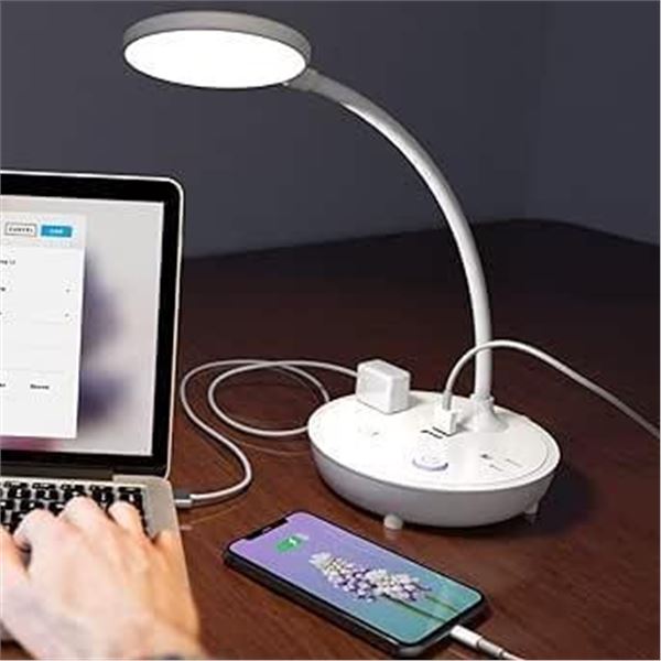 Okooi multifunctional table lamp with smart sockets