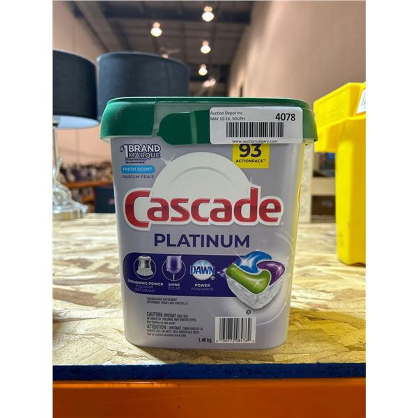 Cascade platinum dishwasher pods
