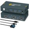 Image 1 : GREATHTEK USB 3.0 KVM Switch HDMI 4K@60Hz, 2 Port KVM HDMI with USB 3.0 High-Speed Transmission