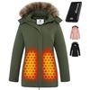 Image 1 : Genovega Graphene Heated Jacket for Women, Lightweight with Battery Pack for Outdoor，Detac