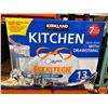 Image 1 : Kirkland signature kitchen trash bags with draw strings. 13 gallon capacity