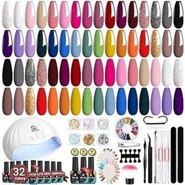 Jodsone 32 piece gel nail set with professional gel polish LED nail dryer lamp
