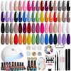 Image 1 : Jodsone 32 piece gel nail set with professional gel polish LED nail dryer lamp
