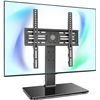 Image 1 : FITUEYES Universal TV Stand, Tabletop TV Stand for 27"-55" TVs-Height Adjustments with Tempered Glas