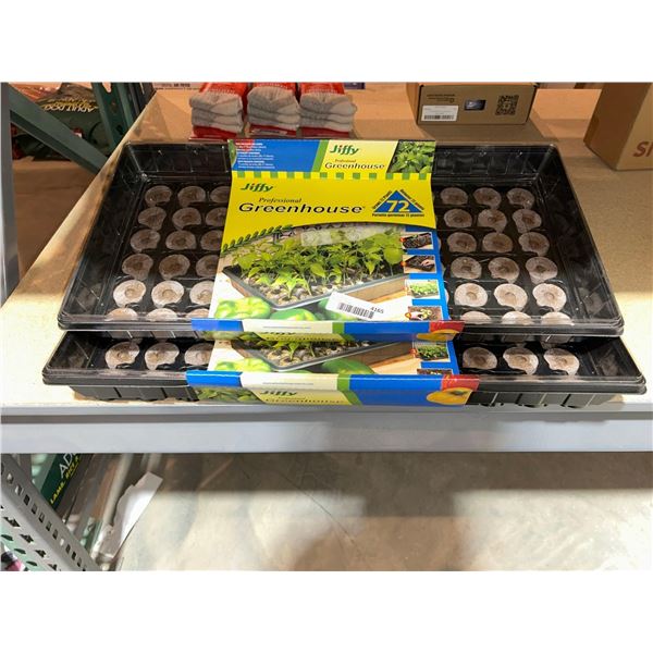 Jiffy professional Greenhouse planter tray. Plant up to 72 plants, lot of 2 trays
