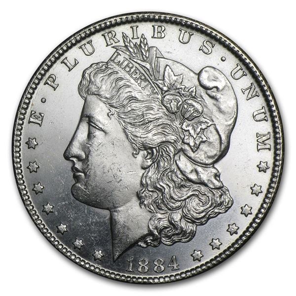 1884 CC GEM BU MS-63  MORGAN SILVER DOLLAR