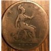 1879 GREAT BRITAIN UK 1 ONE FARTHING QUEEN VICTORIA WORLD COIN
