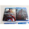 Image 3 : (4) 3D Blu-ray Movies with Glasses - Captain America, Man of Steel