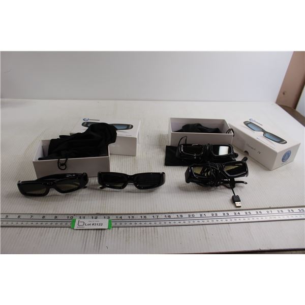 (4) Pairs 3D Glasses for TV