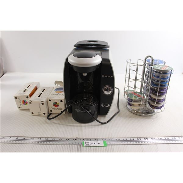 Tassimo Bosch with Tea and Coffee Pods - Untested