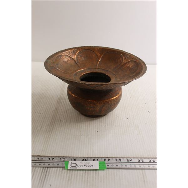 Hammered Copper Spittoon
