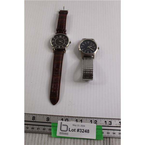(2) Quartz Men's Watches - Works