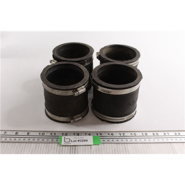 (4) 3" Rubber Adapters with Clamps