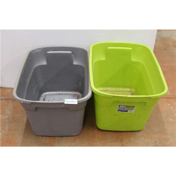 *(2) Totes - No Lids