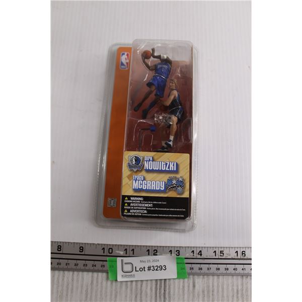 NBA Dirk Nowitzki and Tracy McGrady Figurines - Sealed