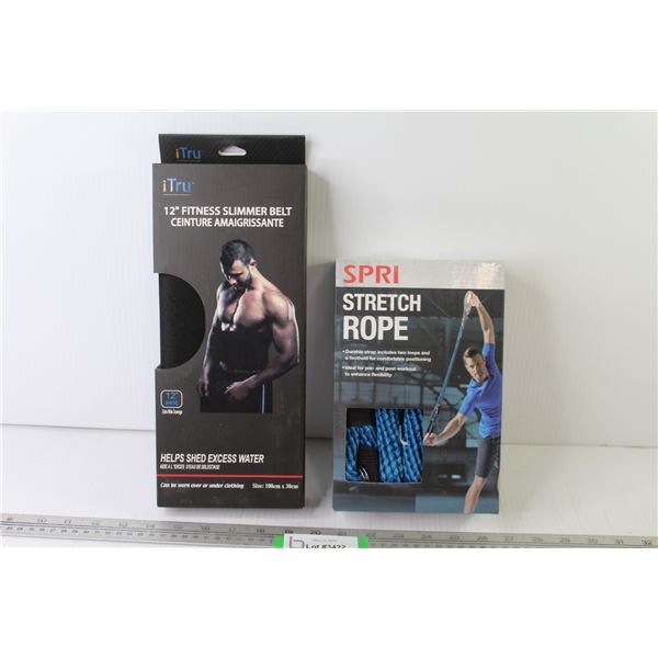 12" Fitness Slimmer Belt - SPRI Stretch Rope (both NIB)
