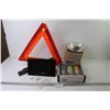 Image 1 : Emergency Triangle - Two Head Lamp System 6V - Encana 3 Lamp Set in Case - Digital Photo Frame (7")