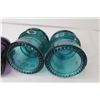 Image 4 : (2) Blue Hemingway Glass Insulators - Unnamed Purple Insulator (all have very small chips)