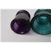 Image 5 : (2) Blue Hemingway Glass Insulators - Unnamed Purple Insulator (all have very small chips)