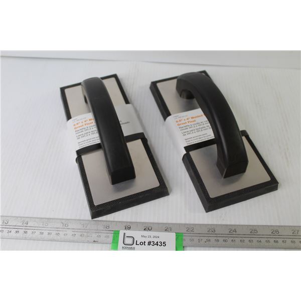 (2) Rubber Grout Floats (9 1/2" x 4" - New Unused)