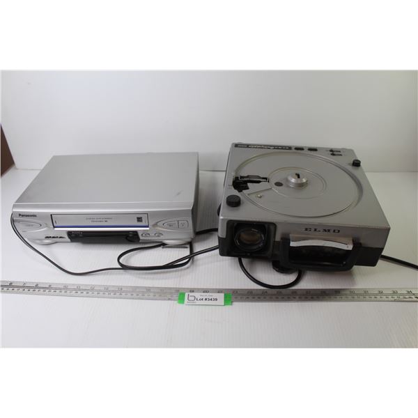 Panasonic 8 Track Tape Player (powers on) - Elmo Slide Carousel (lamp not working - machine function