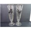 Image 2 : (4) Federal Glass Sportsman Beer Glass with Platinum Trim