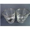 Image 3 : (2) Double Old Fashioned Sportsman Glasses with Platinum Trim and (2) Vintage Gold Rimmed Pheasant P