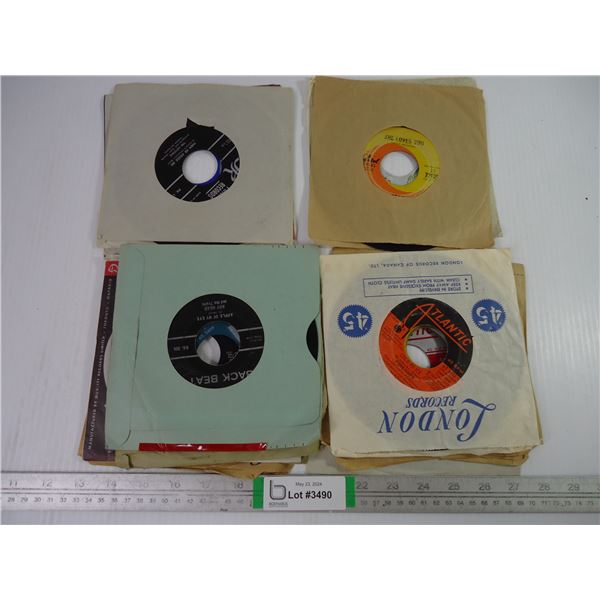 (13) 45's records-The Beatles, Beach Boys, Foreigner, Carly Simon and others-all have sleeves