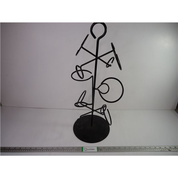 Metal Wine Rack-Holds 6 Bottles