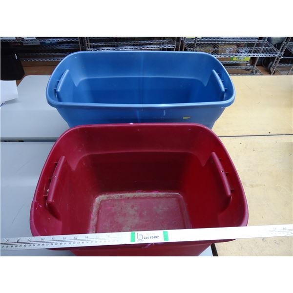 *(2) Plastic Totes-no lids