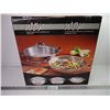 Image 1 : WOK-Tri-Play Stainless Steel 3 Piece Set-NIB-opened for pictures